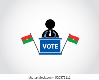 Burkina Faso Podium Politician Poll