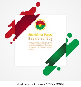 Burkina Faso Republic Day Vector Template Design Illustration
