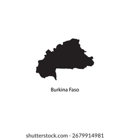 Burkina Faso mapa vetor simples contorno