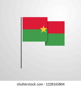 Burkina Faso waving Flag design vector