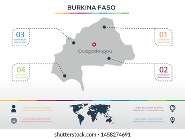 BURKINA FASO-info graphics elements Vector illustration