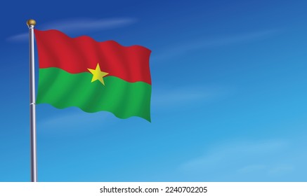 Burkina Flag for Independence Day Background  Vector Illustration