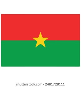 Diseño del Vector de la bandera de Burkina, archivo Eps 