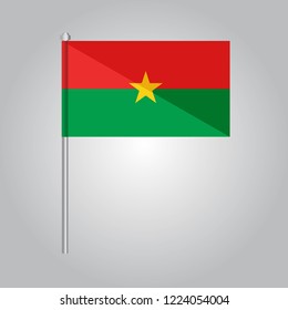 Burkina Icon vector illustration,National flag for country of Burkina isolated, banner vector illustration. Vector illustration eps10.