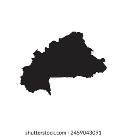 Icono de mapa de Burkinafaso Diseño de símbolo de Vector