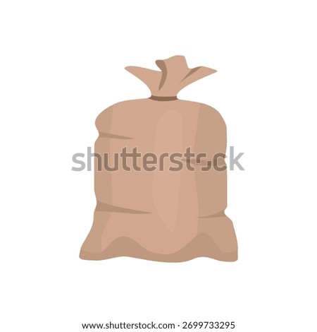 Burlap bag illustration. Simple sack illustration. Agricultural Storage Bags Illustration. Set of Brown Farm Sacks.