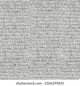 Burlap fabric texture. Coarse cloth, made of hemp, jute or cotton. Rustic fabric background in black and white. Abstract vector seamless.