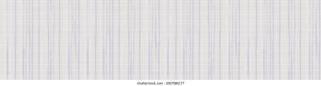 Burlap texture ribbon vector seamless border. Canvas textured banner pastel grey lilac plaid painterly blended watercolor effect. Weave sackcloth criss cross style for edging, trim, packaging