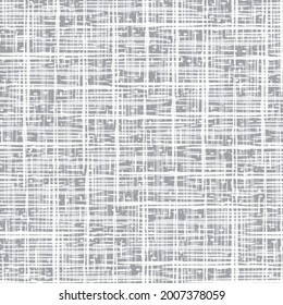 Burlap weave seamless vector pattern background. Densely woven style canvas monochrome light gray backdrop. Linen cloth weave repeat design. Versatile ,odern cotton fibre texture all over print