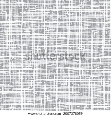 Burlap weave seamless vector pattern background. Densely woven style canvas monochrome light gray backdrop. Linen cloth weave repeat design. Versatile ,odern cotton fibre texture all over print