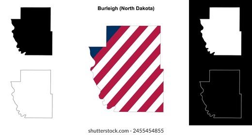 Mapa del condado de Burleigh (Dakota del Norte)