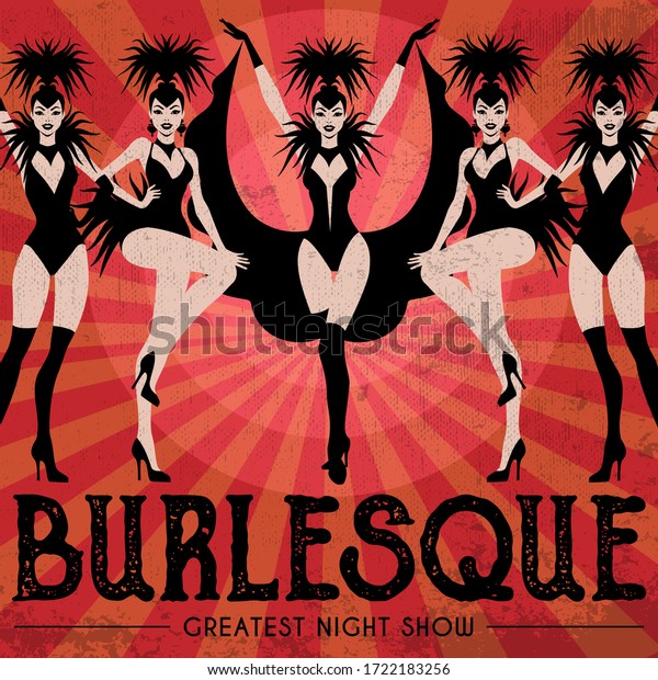 Burlesque Show Poster Invitation Vector Illustration Stock Vector ...