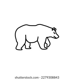 a burly bear is looking for prey