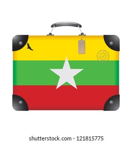 Burma flag on bag