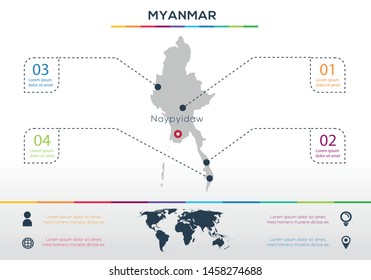 Burma_MYANMAR-info graphics elements Vector illustration