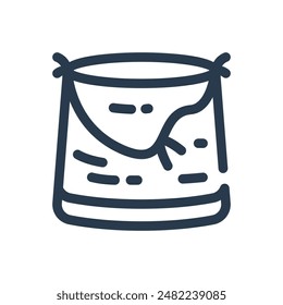 Ilustración del icono del Vector de la cesta birmana