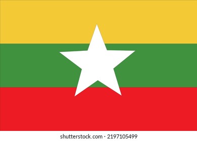 Burmese Flag Is Of High Quality And Easy To Modify