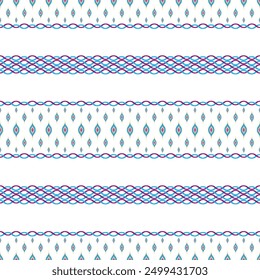 Burmese pattern, geometric pattern, seamless, traditional ethnic pattern, light blue mixed with purple, fabric pattern for textile, curtains, clothing, sarong