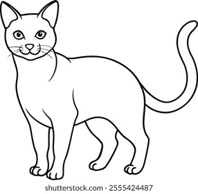 
The "BURMISE Cat" line art vector design is a visually captivating representation of a feline silhouette crafted using minimalistic yet expressive lines. This artwork blends creativity and precision