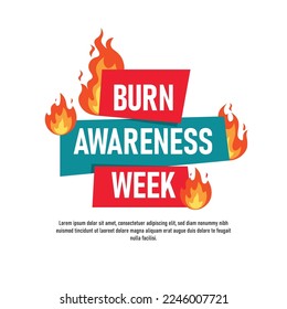 Burn Awareness Week background. Vector illustration.