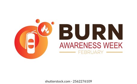 Burn Awareness Week creative concept design. Vector template for banner, greeting card, poster, prints, social media, flyer ,with background.