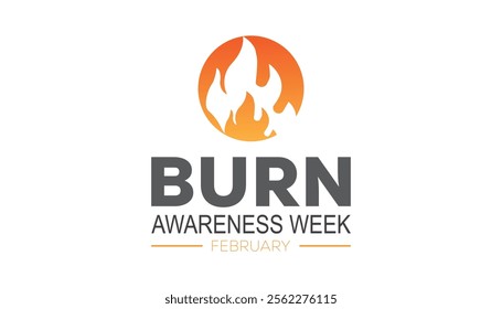 Burn Awareness Week creative concept design. Vector template for banner, greeting card, poster, prints, social media, flyer ,with background.