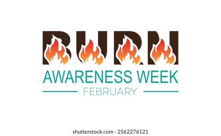 Burn Awareness Week creative concept design. Vector template for banner, greeting card, poster, prints, social media, flyer ,with background.