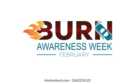 Burn Awareness Week creative concept design. Vector template for banner, greeting card, poster, prints, social media, flyer ,with background.