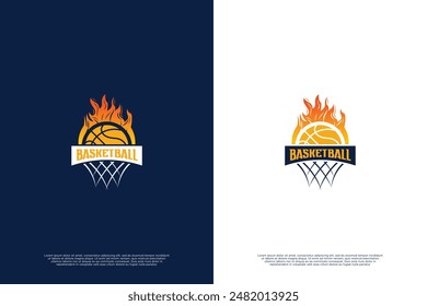 Burn basket team logo design