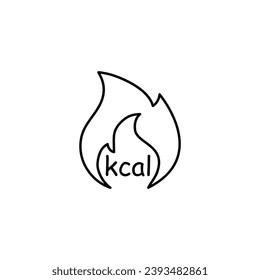 burn calorie icon vector diet sign kcal icon svg