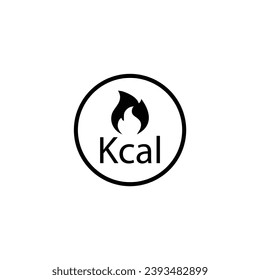 burn calorie icon vector diet sign kcal icon svg