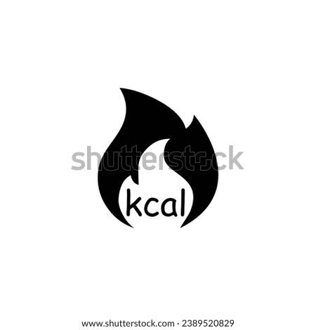 burn calorie icon vector diet sign kcal icon