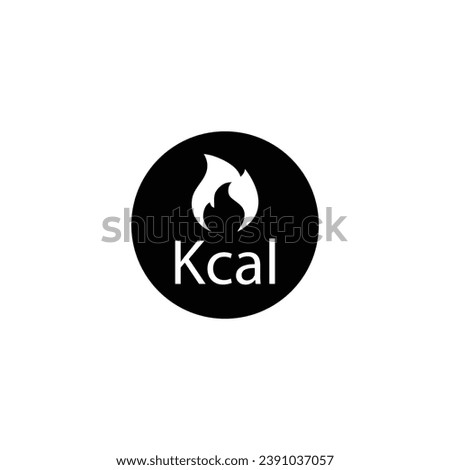 burn calorie icon vector diet sign kcal icon