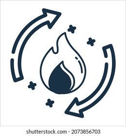 Burn calories or fire icon