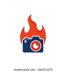 Burn Camera Logo Icon Design