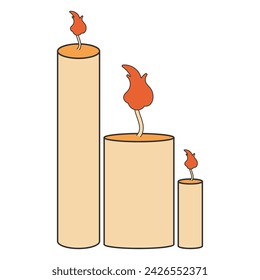 Burn a candle with a lit candle. Decorative candles