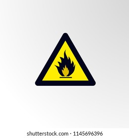 burn caution warn symbol for public transport areas