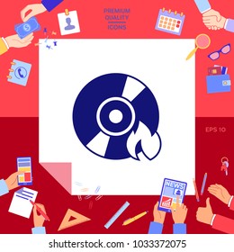 Burn CD or DVD icon