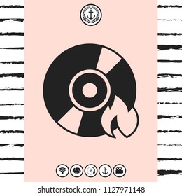 Burn CD or DVD icon