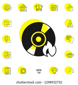 Burn CD or DVD icon. Element for your design