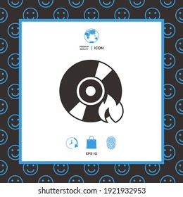 Grabar un icono de CD o DVD. Elemento para su diseño