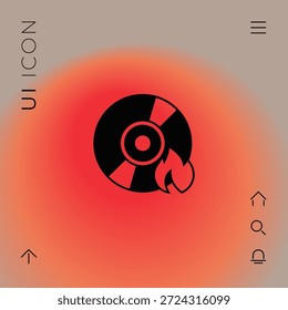 CD- oder DVD-Symbol brennen. Element für Ihr Design