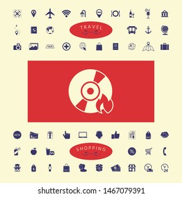Burn CD or DVD icon. Graphic elements for your design