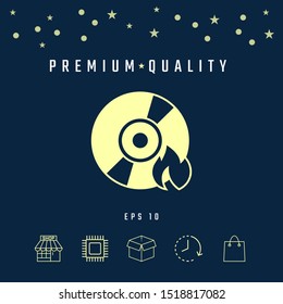 Burn CD or DVD icon. Graphic elements for your design