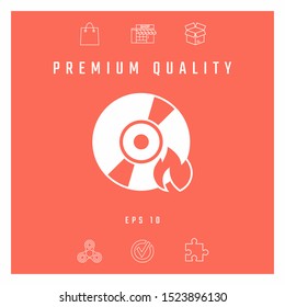 Burn CD or DVD icon. Graphic elements for your design