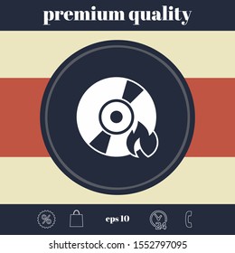 Burn CD or DVD icon. Graphic elements for your design
