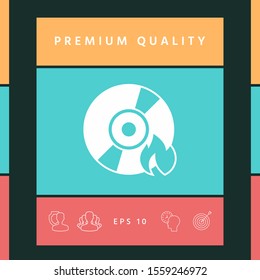 Burn CD or DVD icon. Graphic elements for your design