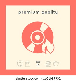 Burn CD or DVD icon. Graphic elements for your design
