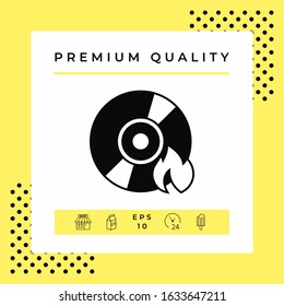 Burn CD or DVD icon. Graphic elements for your design