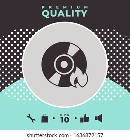 Burn CD or DVD icon. Graphic elements for your design
